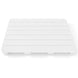Tapis de Bain Antidérapant Imperméable en HIPS - Résistant à la Corrosion et à la Rouille, Blanc/Marron, Idéal pour Douche et Piscine