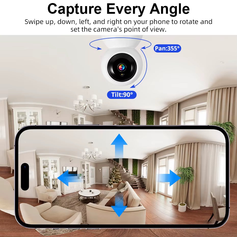 5MP WiFi Indoor Security Camera with Smart Automatic Tracking - Perfect Baby Monitor for Your Smart Home