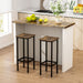 Transformez votre intérieur avec ce lot de 4 tabourets de bar rustiques de 72 cm - Design industriel en métal et bois, parfaits pour votre cuisine ou votre coin bar ! 🍂✨