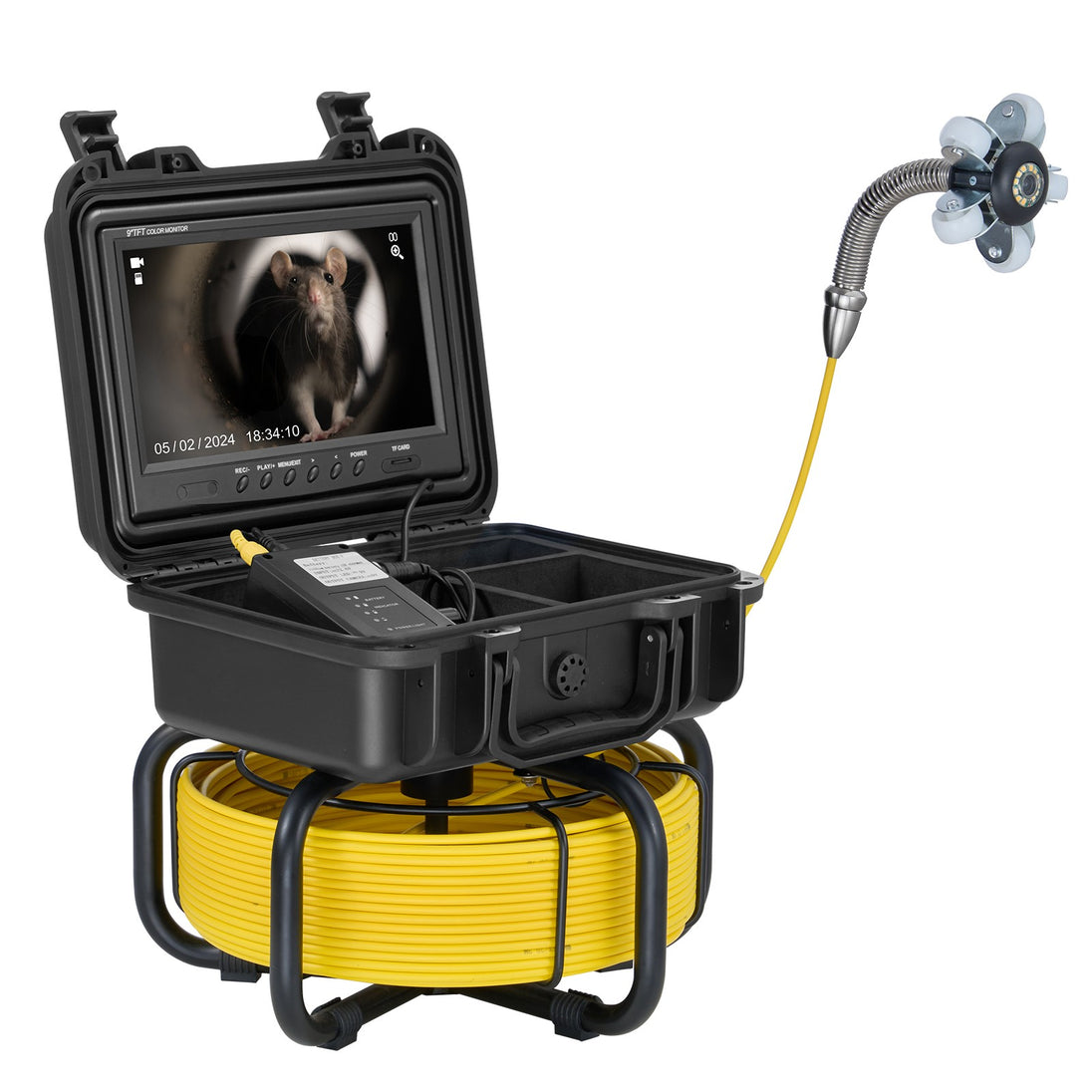 Explore the VEVOR 30M Pipeline Inspection Camera with 9" HD Screen and 36X Zoom - Your Ultimate Plumbing Solution!