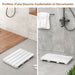 Tapis de Bain Antidérapant Imperméable en HIPS - Résistant à la Corrosion et à la Rouille, Blanc/Marron, Idéal pour Douche et Piscine