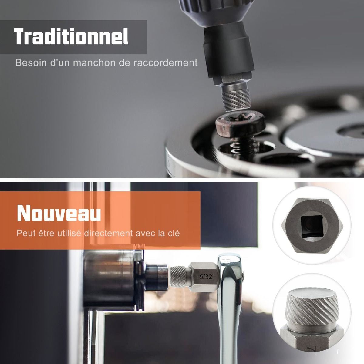 Débloquez vos projets avec notre Kit de 27 PCS Extracteurs de Vis et Boulons en Bleu/Orange - L'outil indispensable pour tous vos travaux de bricolage ! 💪🔧