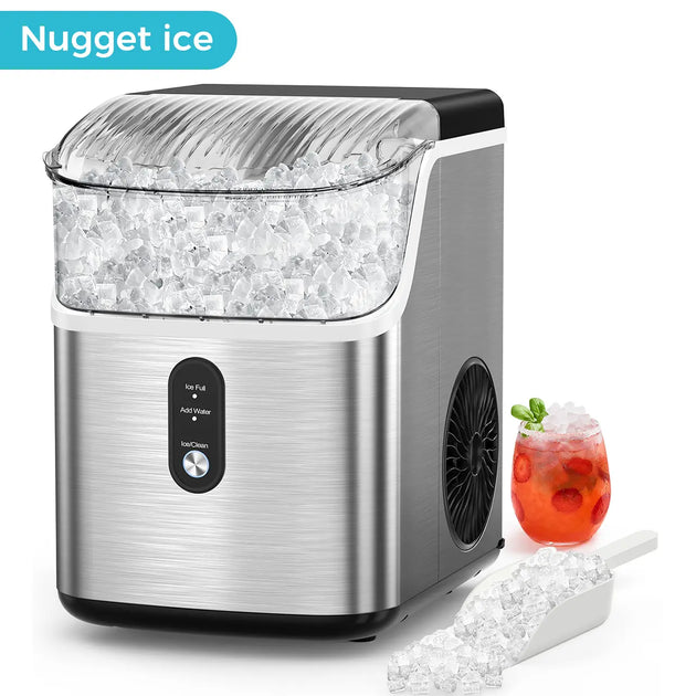 COWSAR Nugget Ice Maker - Enjoy Chewable Pebble Ice Anywhere with This Compact and Efficient Countertop Machine!