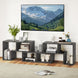 Elevate Your Home with Our Stylish 3-Piece Adjustable TV Stand for TVs Up to 49" - Versatile Design in Black, White, Coffee, or Grey