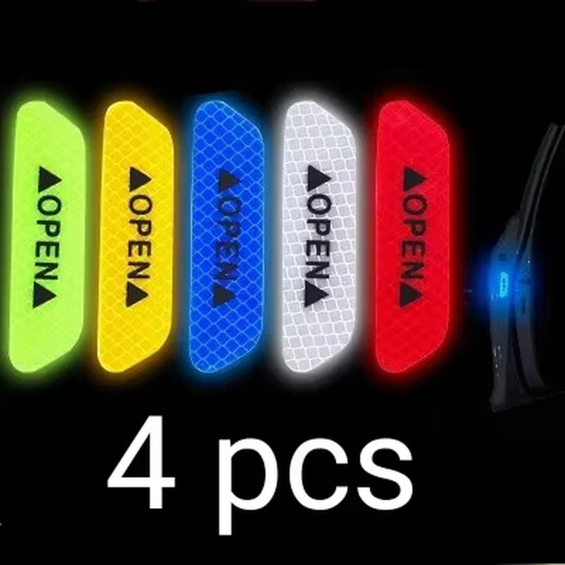 Enhance Your Ride with 4PCS Reflective Warning Stickers for Car Eyebrows – Stylish and Safe Diamond Wheel Design!