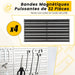 Organisez votre espace de travail avec notre ensemble de 4 panneaux muraux magnétiques et 32 aimants puissants ! Idéal pour un garage, une cuisine ou un bureau impeccablement rangé ! #DIY #Rangement #Atelier