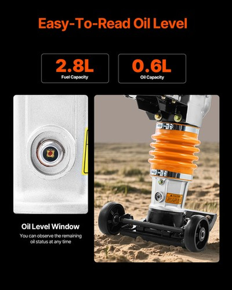 Unleash Your Construction Potential with the Powerful 6.5 HP Pilon Vibrant 196 cm³ - Ideal for Soil and Gravel Compaction!