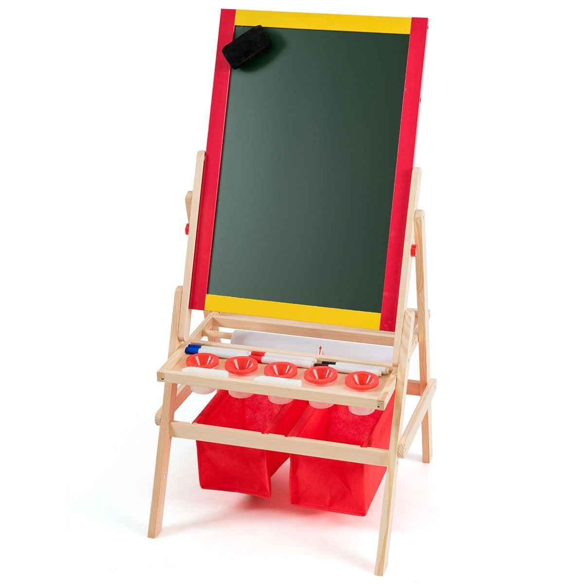 Éveillez la créativité de vos enfants avec notre Chevalet 3 En 1 : Tableau magnétique, rouleau de papier et plus encore ! Dimensions idéales pour des heures de plaisir artistique !