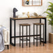Transformez votre intérieur avec ce lot de 4 tabourets de bar rustiques de 72 cm - Design industriel en métal et bois, parfaits pour votre cuisine ou votre coin bar ! 🍂✨