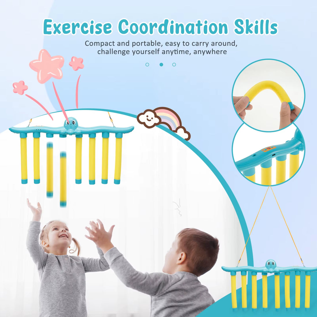 Exciting Challenge Falling Sticks Game - Enhance Hand-Eye Coordination with Fun Stick Catching Toy for Kids and Parents!