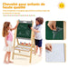 Tableau d'Art 3-en-1 Réglable pour Enfants - Stimulez la Créativité avec un Chevalet Pratique et Coloré pour les Petits Artistes